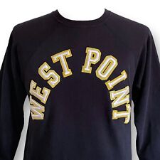 Vintage 1980s Mens Sweatshirt Sz M West Point Military Black Yellow Raglan for sale  Shipping to South Africa