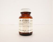 Vintage Aspirin Bottle Brown Glass Label 100ct Cleveland OH for sale  Shipping to South Africa