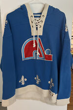 old time hockey Quebec Nordiques jersey hooded sweatshirt size Medium  for sale  Salem