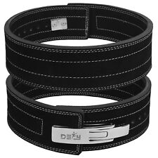 DEFY 10mm Weight Power Lifting Leather Lever Pro Belt Gym Training lifting Black, used for sale  Shipping to South Africa