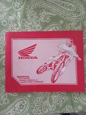 1993 Honda CR250R Owners Manual Competition Hand Book OEM for sale  Shipping to South Africa