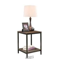 Sauder-North Avenue Side Table 15-1/2"Lx15-1/2"Dx20"H Brown With Black Frame for sale  Shipping to South Africa