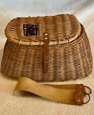 Vintage wicker leather for sale  Shipping to Ireland