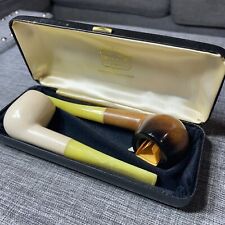 Used, Pair of 1970s Mastercraft Austria Meerschaum Estate Pipes - One Unsmoked & Case for sale  Shipping to South Africa