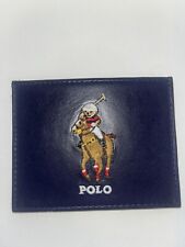 Polo Ralph Lauren Couro Marinho Bordado PoloBear Jockey Card Case - Uso Leve comprar usado  Enviando para Brazil