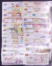 50 piezas diferentes billetes de papel moneda extranjero mundial colección unc aprender regalo segunda mano  Embacar hacia Mexico