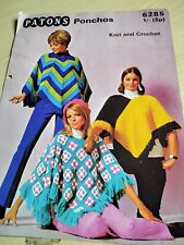 poncho crochet pattern patterns for sale  CHESTERFIELD