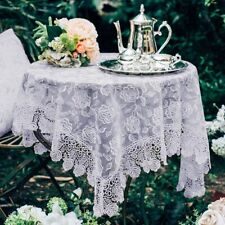 Pastoral Lace Tablecloth Embroidery Table Cloth Furniture Decorative Table Cover for sale  Shipping to South Africa