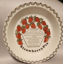 Strawberry pie plate for sale  Tamaqua