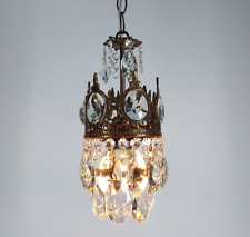 Usado, Candelabro francês antigo 6", iluminação de lustre, lustre de cristal vintage comprar usado  Enviando para Brazil