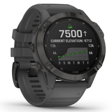 Garmin Fenix 6 Pro Solar Heart Rate Monitor GPS Sports Watch Black Slate Band for sale  Shipping to South Africa