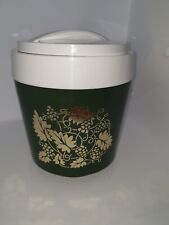 Vintage Rare 1970's Stewart ice bucket green with gold grapes & vines collectors usato  Spedire a Italy