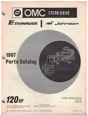 1967  Evinrude/ Johnson 120  hp inboard boat motor parts catalog OMC Stern drive, used for sale  Shipping to South Africa