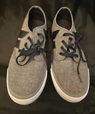 Used, Macbeth Canvas Skate Shoe Lace Up Gray Black Chambray Vegan Sneaker Size 10 for sale  Shipping to South Africa