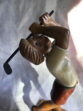 Vintage Romer Drewniana ręcznie rzeźbiona rzadka kobieta golfistka Rzeźba Włochy 12 cali wysokości, używany na sprzedaż  Wysyłka do Poland