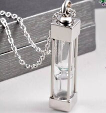 Colar comemorativo perfume aço inoxidável pingente frasco medalhão cristal ampulheta garrafa comprar usado  Enviando para Brazil