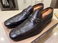 Zapatos sin cordones Magnanni negros mocasines para hombre talla 12 M hechos en Portugal segunda mano  Embacar hacia Argentina