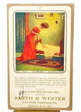 Usado, 1910 Postal de la Comisión de Acciones en Vivo Kansas City MO KCMO Anuncio Antiguo Smith Wester segunda mano  Embacar hacia Argentina