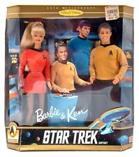 1996 Star Trek 30 lat zestaw upominkowy Barbie & Ken / Mattel 15006, oryginalne opakowanie uszkodzone, używany na sprzedaż  Wysyłka do Poland