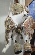 Vintage Marioneta De Elefante Blanco India Myanmar, Antigua segunda mano  Embacar hacia Mexico