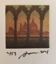 Gravura em miniatura original VENEZA ASSINADA Nº. Moldura Dodges Palace edição limitada, usado comprar usado  Enviando para Brazil