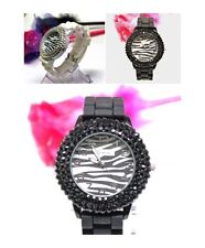 Usado, Lote por atacado de 25 - Mostrador zebra 3 linhas moldura de cristal relógio feminino pulseira de silicone comprar usado  Enviando para Brazil