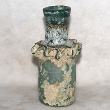 Vial de botella de vidrio romano antiguo genuino con pátina increíble C. Siglos I - II segunda mano  Embacar hacia Argentina