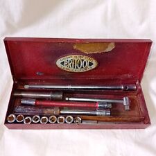 VINTAGE METAL CASED BRITOOL MINI SOCKET SET CHROME ALLOY STEEL SERVICE TOOLS for sale  Shipping to South Africa