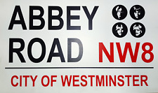 Abbey Road London Street NW8 CITY OF WESTMINSTER-IL SEGNO DEI BEATLES FOTO PVC usato  Spedire a Italy