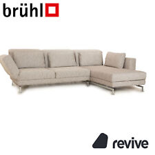 Używany, Brühl Moule Stoff Ecksofa Grau Sofa Couch Funktion Recamiere rechts manuelle na sprzedaż  Wysyłka do Poland