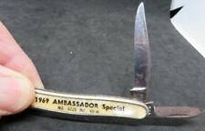 Vintage 2-Blade 1969 Ambassador Special Pocket Knife Colonial Province RI segunda mano  Embacar hacia Argentina