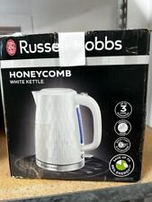 Russell Hobbs 26053 Cordless Electric Kettle Contemporary Honeycomb Design White, used for sale  Shipping to South Africa