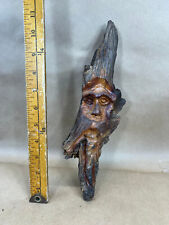 Vtg Wood Spirit Carving Native American Indian 11" Driftwood Branch, used for sale  Shipping to South Africa
