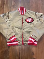 Starter NFL San Francisco Forty Niners 49ers Gold Satin Jacket Size Small USA for sale  West Jordan