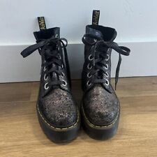 Botas Dr. Martens Negras Plataforma Negras Brillantes Crackle Iridiscente EE. UU. 8 segunda mano  Embacar hacia Mexico