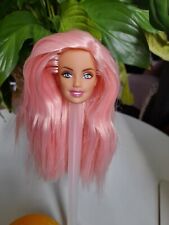głowa/główka  dla lalki Barbie różowe włosy na sprzedaż  PL