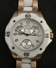 Invicta 1657 relógio de quartzo feminino anjo mostrador branco cerâmica ouro rosa FUNCIONA comprar usado  Enviando para Brazil