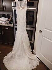 Blue By Enzoani Lace Beaded Mermaid Wedding Dress Gown Small 4 for sale  Shipping to South Africa