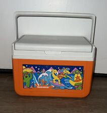 RARO Vintage Nickelodeon 1991 Doo Wop MTV Coleman Flip Top Cooler Caixa de Gelo Acampamento, usado comprar usado  Enviando para Brazil