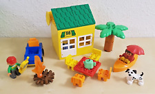 (D18) Lego Duplo Wochenendhaus Ferienhaus Urlaub Palme Kanu Lagerfeuer Hund, używany na sprzedaż  Wysyłka do Poland