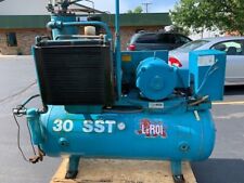 Used, 30 HP Air Compressor 30 HP Screw type 240/480 3 phase horizontal stationary for sale  Elkhorn