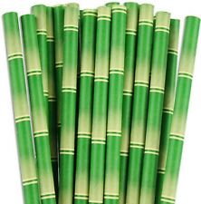Canudos de papel bambu design 8" (20cm) biodegradável compostável 6mm furo  comprar usado  Enviando para Brazil
