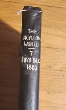 1883 Antique Scrapbook Cycling World Magazine Newspaper Tricycle High Wheel Ads for sale  Shipping to South Africa