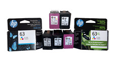 Lote de 7 cartuchos de tinta genuínos HP 61 HP63/63XL preto/tri cores vazios e expirados, usado comprar usado  Enviando para Brazil