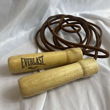 Manijas de madera con cuerda de salto de cuero Everlast 9 pies 5 pulgadas 608Z8 entrenamiento de boxeo segunda mano  Embacar hacia Argentina