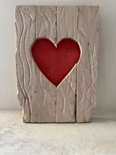 PALLET WOOD UNUSUAL RUSTIC  HEART STYLE  WALL ART DISPLAY  HANDMADE for sale  Shipping to South Africa