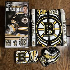 Conjunto de goleiros de hóquei de rua Franklin NHL G/XL Bruins Tuukka Rask luva/almofadas/bloqueador comprar usado  Enviando para Brazil