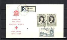 Tarjeta Postal Centenario Cruz Roja Gibraltar 1956 clásica antigua segunda mano  Embacar hacia Argentina