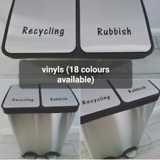 Reciclagem de lixo & Cozinha Bin etiquetas Adesivos De Vinil Personalizado comprar usado  Enviando para Brazil