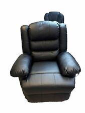 Black leather armchair for sale  LONDON